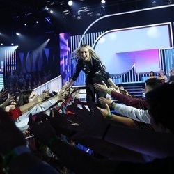María cruzando la pasarela como favorita la Gala 4 de 'OT 2018'