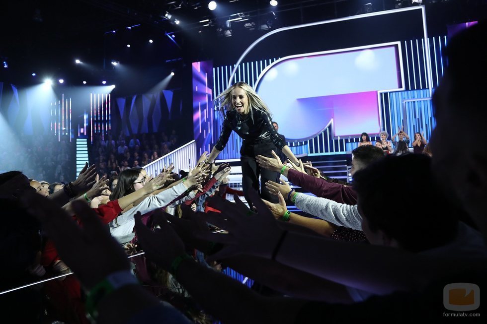 María cruzando la pasarela como favorita la Gala 4 de 'OT 2018'