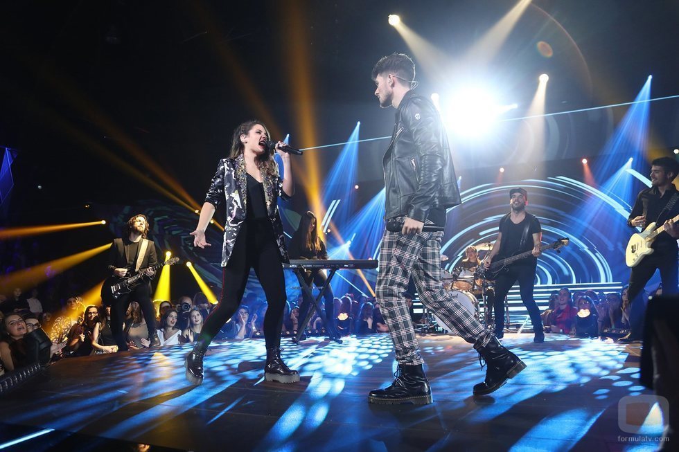 Sabela y Carlos Right en su cañera actuación de la Gala 4 de 'OT 2018'
