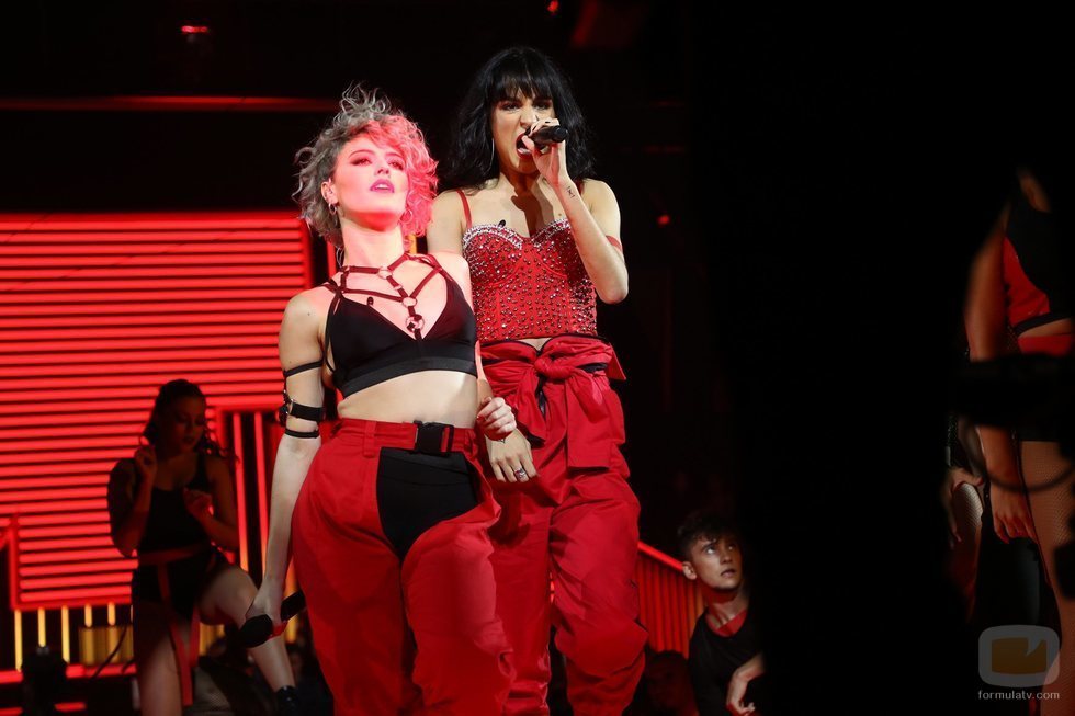 Alba y Natalia en su explosiva actuación de la Gala 4 de 'OT 2018'
