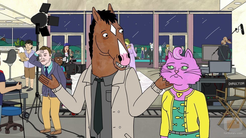 Bojack y Princess Carolyn durante un rodaje en la quinta temporada de 'BoJack Horseman'