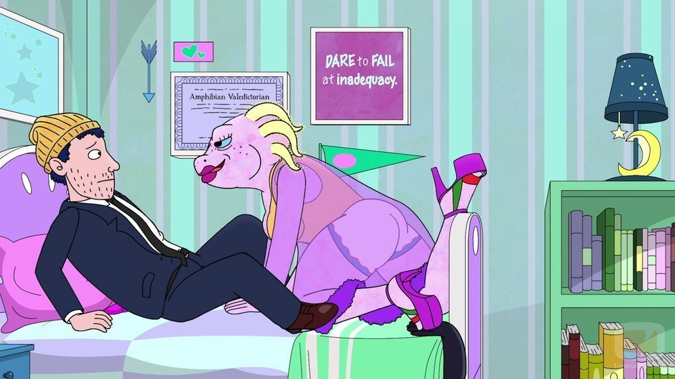 Todd en una situación comprometida en 'BoJack Horseman'