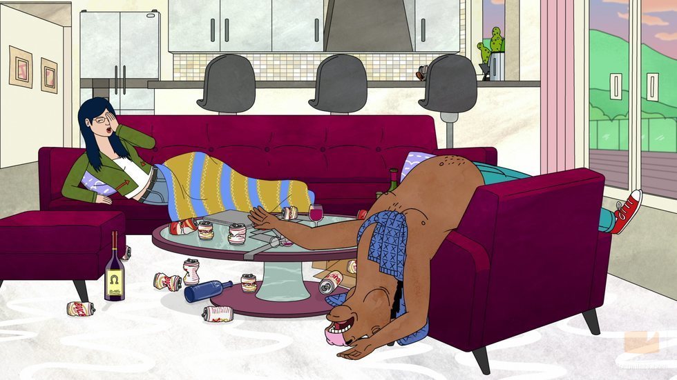 Diane y BoJack se levantan de una resaca en 'BoJack Horseman'