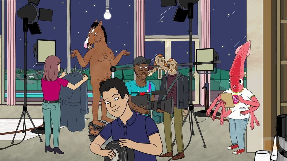 Un rodaje durante la quinta temporada de 'BoJack Horseman'
