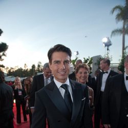Tom Cruise sobre la alfombra roja de los Globos de Oro 2009