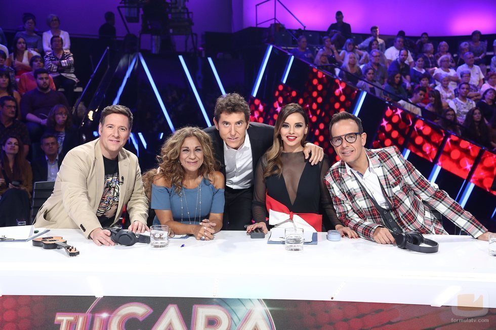 Manel Fuentes junto al jurado de 'Tu cara me suena' en la gala 4
