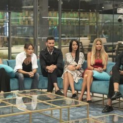 Techi, Mónica Hoyos, Suso, Aurah Ruiz, Makoke y Asraf en la gala 6 de 'GH VIP 6'