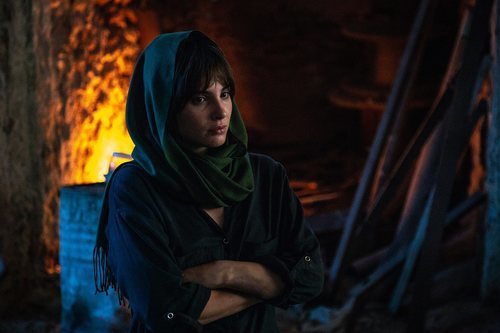 Andrea Duro durante la grabación de 'Promesas de arena'