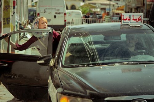 Blanca Portillo durante la grabación de 'Promesas de arena'
