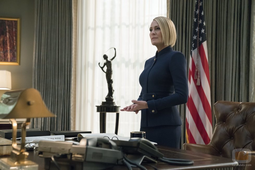 Claire Underwood en el despacho oval en 'House of Cards'