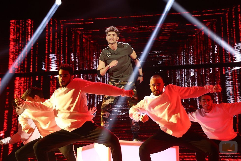 Carlos Right en su actuación de la Gala 5 de 'OT 2018'