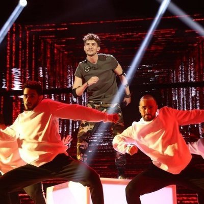 Carlos Right en su actuación de la Gala 5 de 'OT 2018'