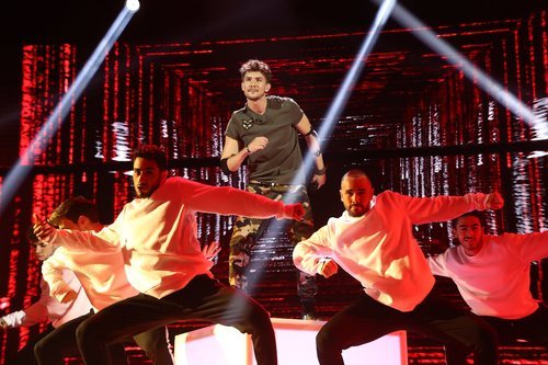 Carlos Right en su actuación de la Gala 5 de 'OT 2018'