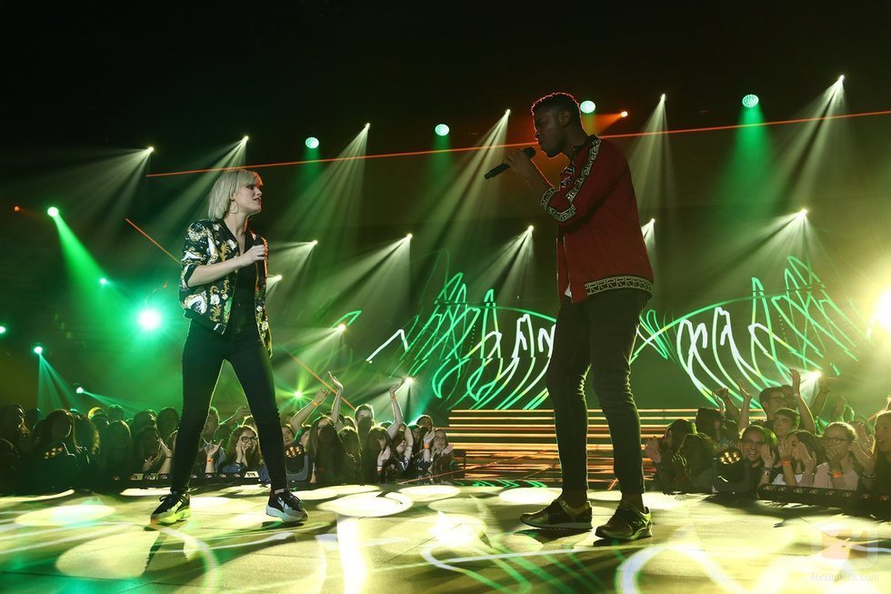 Alba Reche y Famous cantando en 'OT 2018'