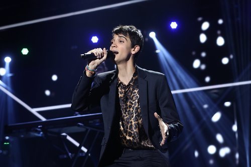 Dave Zulueta en su actuación de la Gala 5 de 'OT 2018'