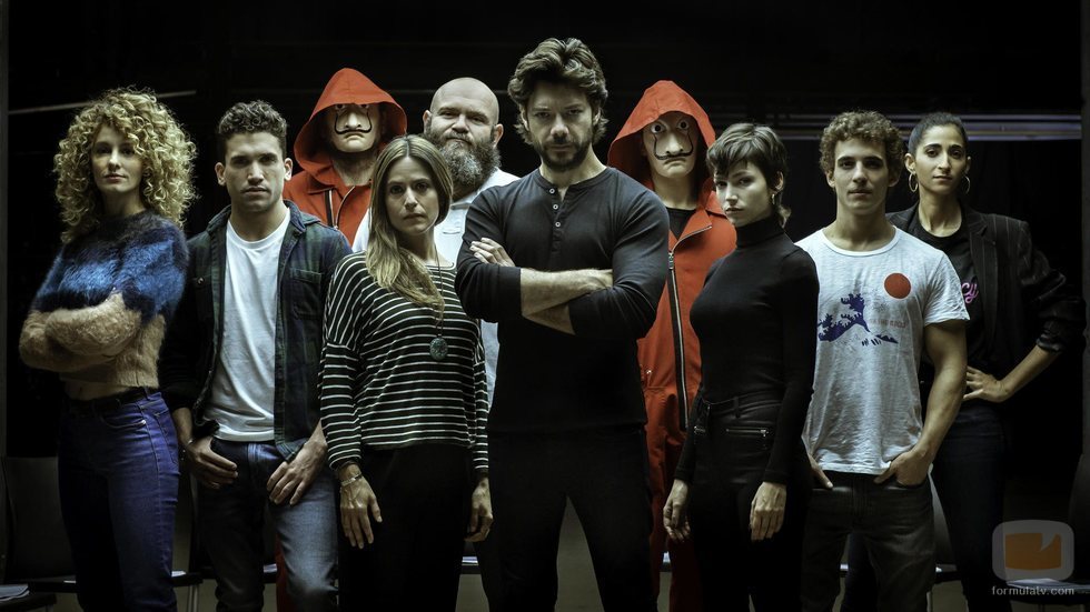 El elenco de 'La Casa de Papel', reunido para la tercera temporada