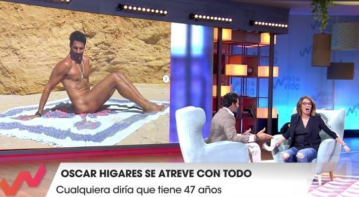 El desnudo de Óscar Higares, en 'Viva la vida'