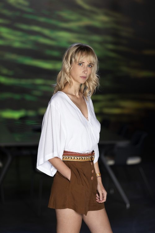 Ingrid García Jonsson, Carol en 'Instinto', en la presentación de la serie