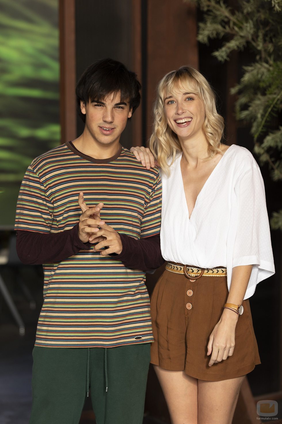 Óscar Casas e Ingrid García Jonsson en la presentación de 'Instinto'