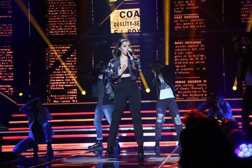 Marta Sango en su actuación de la Gala 6 de 'OT 2018'