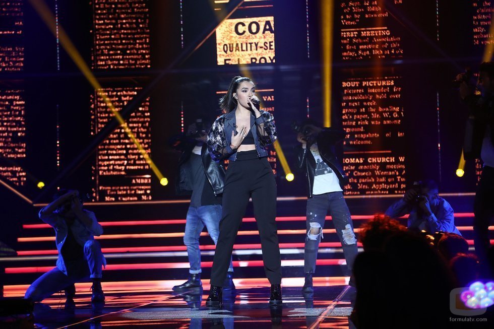 Marta Sango en su actuación de la Gala 6 de 'OT 2018'