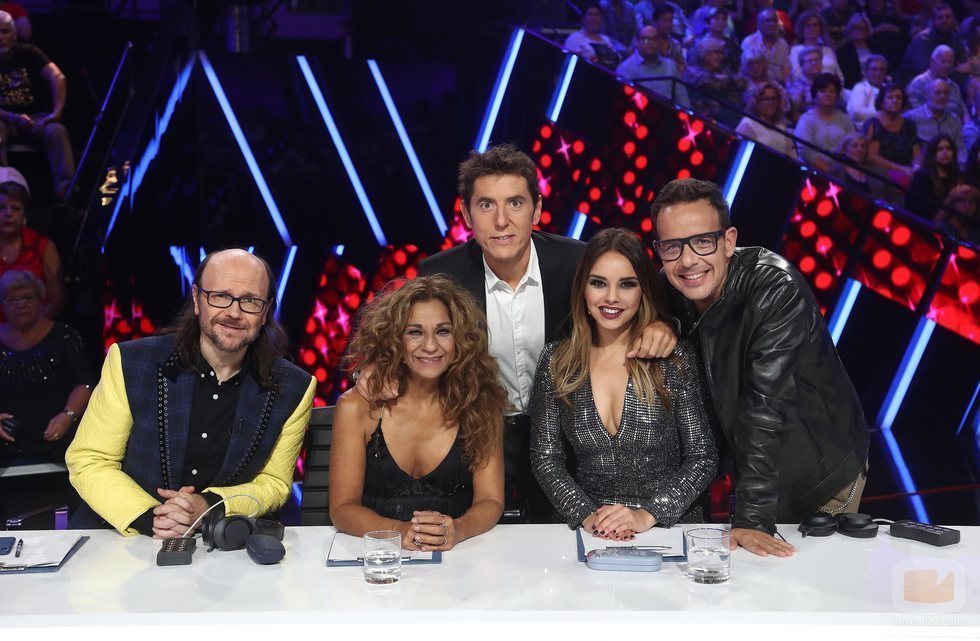 El jurado y Manel Fuentes en la gala 6 de 'Tu cara me suena'
