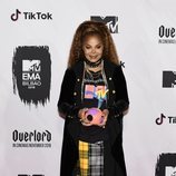 Janet Jackson con su premio Global Icon en los EMAs 2018