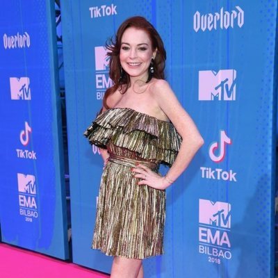 Lindsay Lohan en la alfombra roja de los EMAs 2018