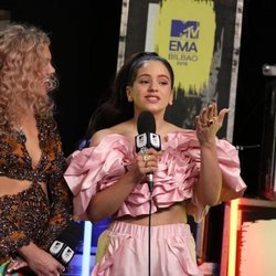 Rosalía, entrevistada durante los EMAs 2018