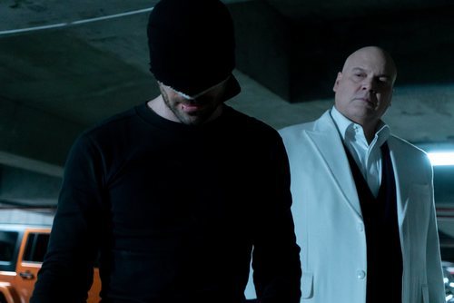 Charlie Cox y Vincent D'Onofrio en la tercera temporada de 'Daredevil'