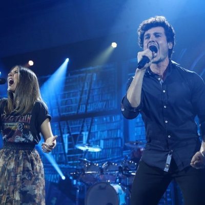Sabela y Miki en su actuación de la Gala 7 de 'OT 2018'