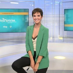 Paula Sainz-Pardo en el plató de 'La 2 Noticias'