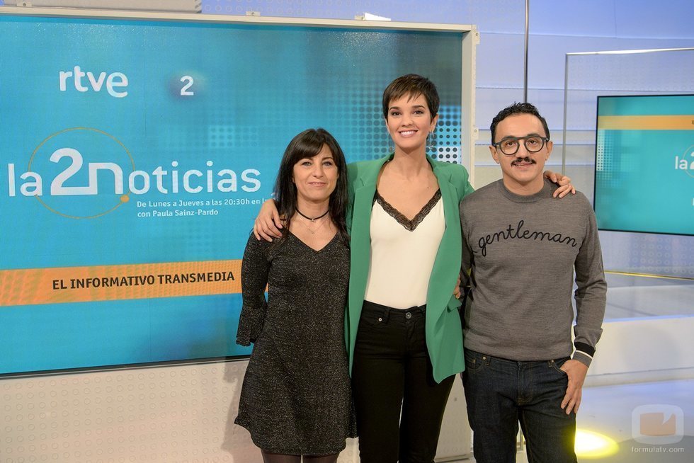 Paula Sainz-Pardo, Eva de Vicente y César Vallejo, de 'La 2 Noticias'