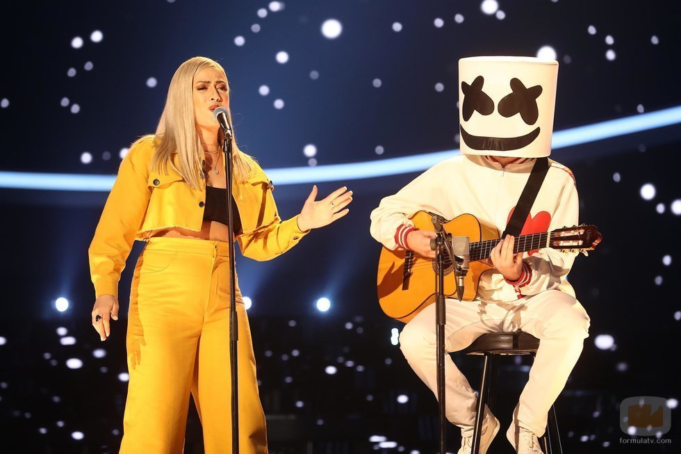 María Villalón en su actuación de la Gala 7 de 'Tu cara me suena'