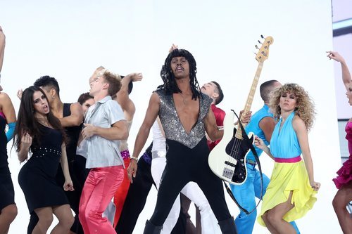 Jordi Coll como Rick James en la Gala 7 de 'Tu cara me suena'