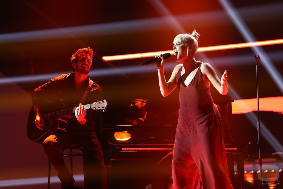 Alba Reche en su actuación de la Gala 8 de 'OT 2018'
