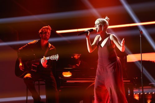 Alba Reche en su actuación de la Gala 8 de 'OT 2018'