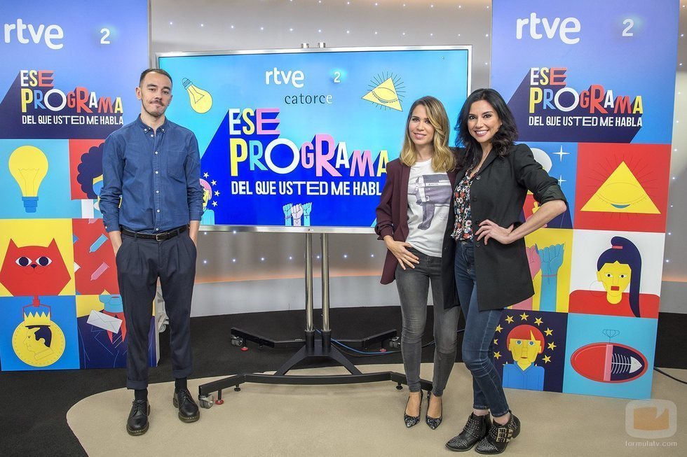 Alberto Casado, María Gómez y Marta Flich, presentadores de 'Ese programa del que usted me habla'