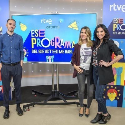Alberto Casado, María Gómez y Marta Flich, presentadores de 'Ese programa del que usted me habla'