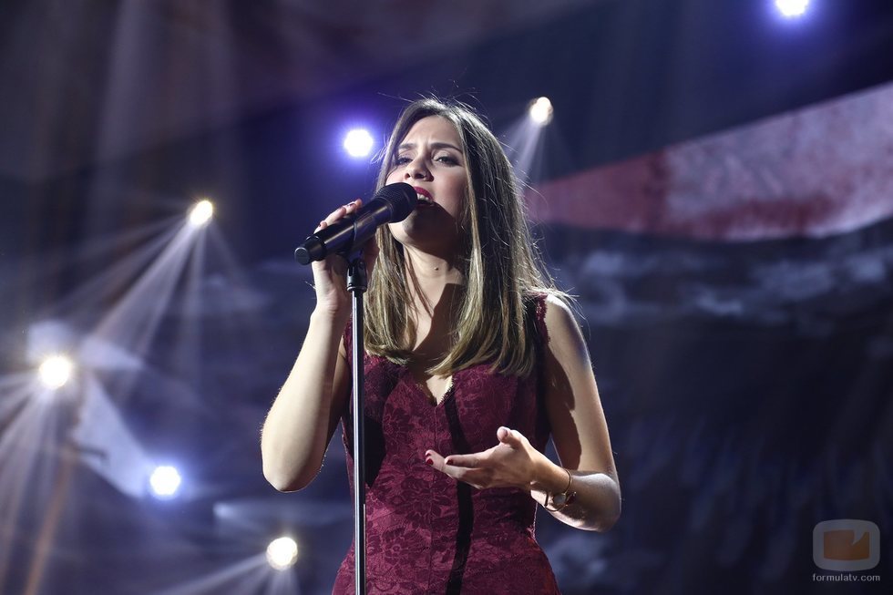 Sabela en su actuación de la Gala 10 de 'OT 2018'