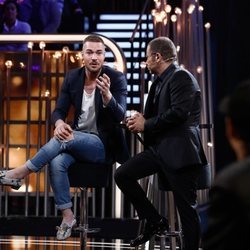 Tony Spina junto a Jorge Javier Vázquez durante la Gala 12 de 'GH VIP 6'