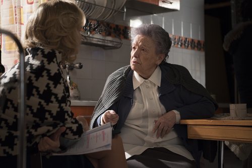 Mercedes y Herminia en el rodaje de la 20 temporada de 'Cuéntame cómo pasó'