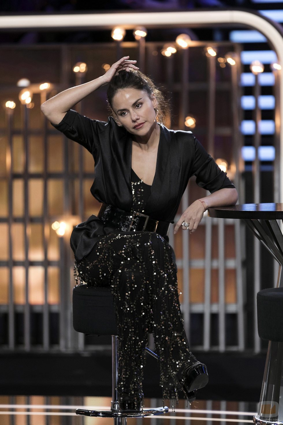 Mónica Hoyos, en el plató de 'GH VIP 6' en la gala 13 tras su expulsión