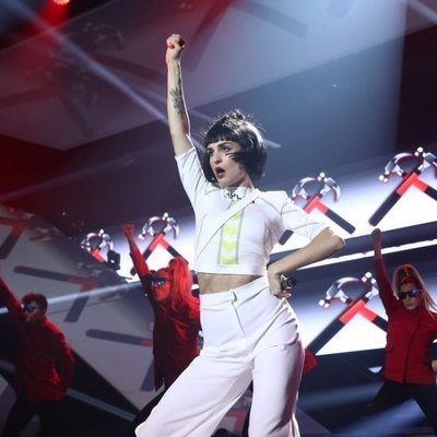 Natalia en su actuación de la Gala 12 de 'OT 2018'