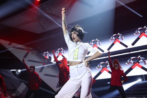 Natalia en su actuación de la Gala 12 de 'OT 2018'