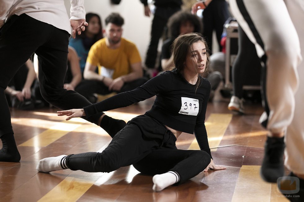Aspirante a concursante en el casting de 'Fama a bailar' en Madrid