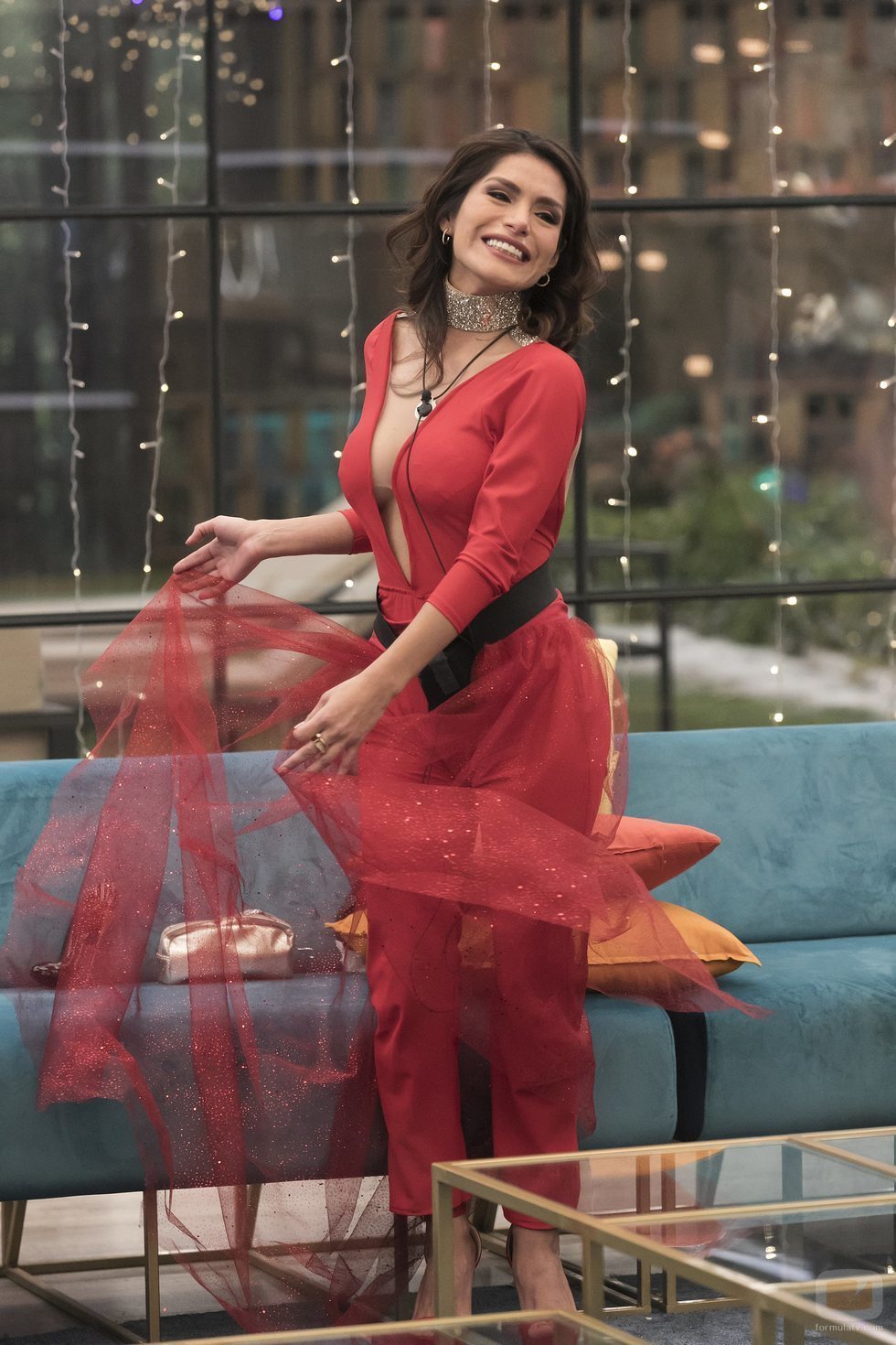 Miriam Saavedra posa en el interior de la casa en la final de 'GH VIP 6'