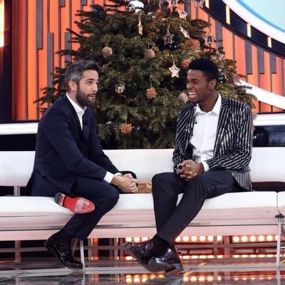 Famous y Roberto Leal en la Gala de Navidad de 'OT 2018'