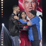 Miriam, Koala y Suso, los tres finalistas de la Final de 'GH VIP 6' se abrazan
