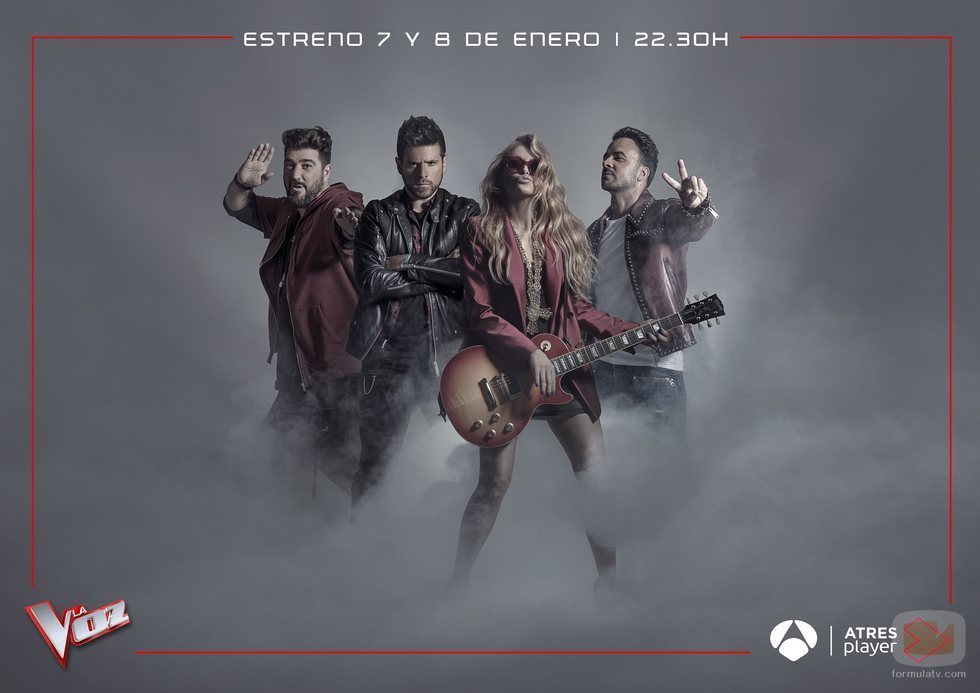 Los cuatro coaches de 'La Voz' en Antena 3 anuncia la fecha de estreno